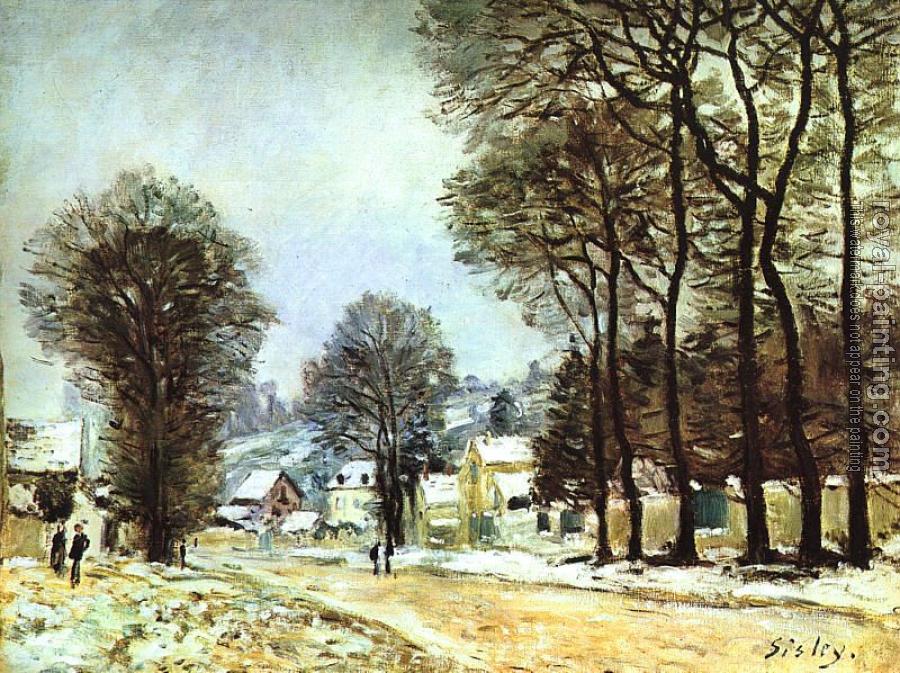 Alfred Sisley : Snow at Louveciennes